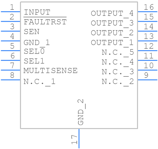 VN7020AJ-E - STMicroelectronics - PCB symbol