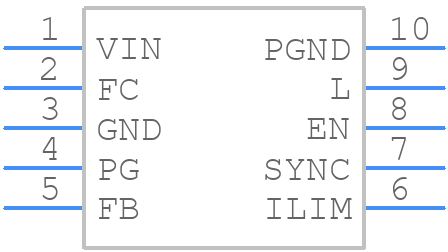 TPS62000DGS - Texas Instruments - PCB symbol