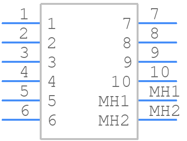 828801-4 - TE Connectivity - PCB symbol