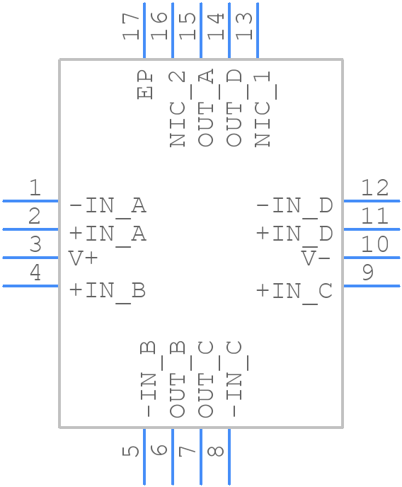 ADA4084-4ACPZ-RL - Analog Devices - PCB symbol