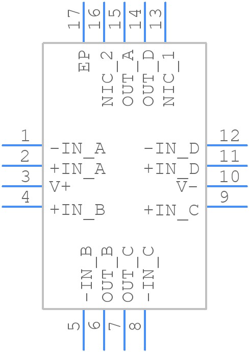 ADA4084-4ACPZ-R7 - Analog Devices - PCB symbol