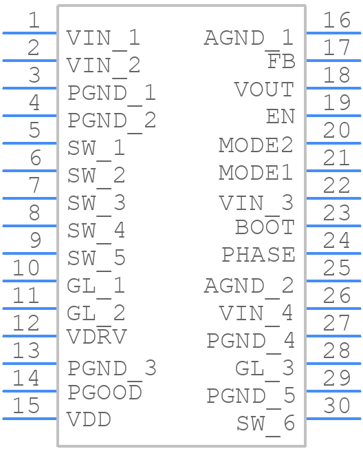 SIC438CED-T1-GE3 - Vishay - PCB symbol