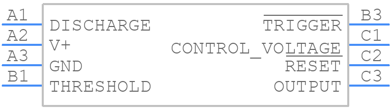 LMC555CTPX/NOPB - Texas Instruments - PCB symbol
