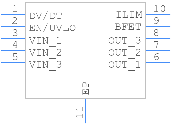 TPS259271DRCR - Texas Instruments - PCB symbol