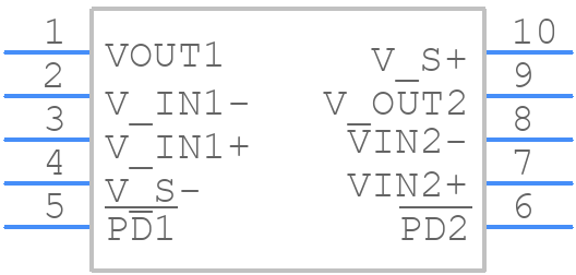 OPA2835IDGSR - Texas Instruments - PCB symbol