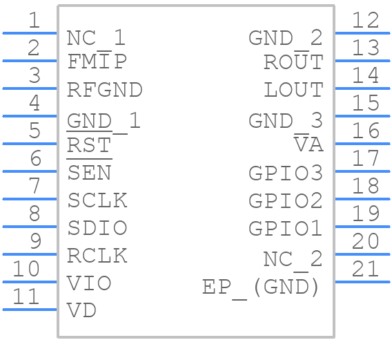 SI4703-C19-GMR - Silicon Labs - PCB symbol