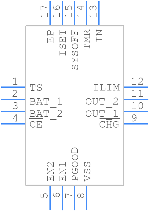 BQ24075TRGTT - Texas Instruments - PCB symbol