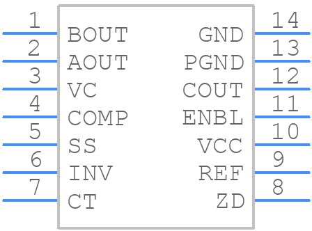 UC3872NG4 - Texas Instruments - PCB symbol