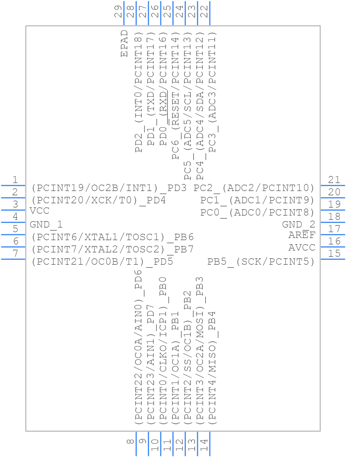 ATMEGA328-MMHR - Microchip - PCB symbol