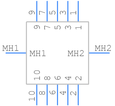 PS-10PE-D4LT2-M1E - JAE - PCB symbol