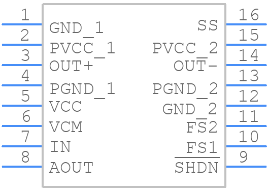 MAX4295ESE+T - Analog Devices - PCB symbol