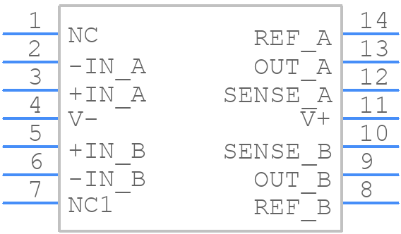 INA2133UAE4 - Texas Instruments - PCB symbol