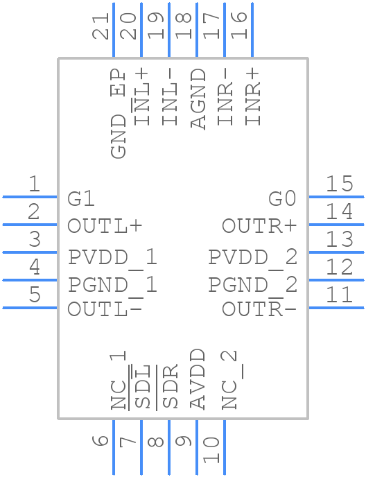 TPA2012D2RTJT - Texas Instruments - PCB symbol