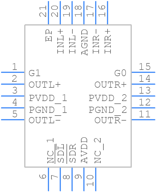 HPA01081RTJR - Texas Instruments - PCB symbol