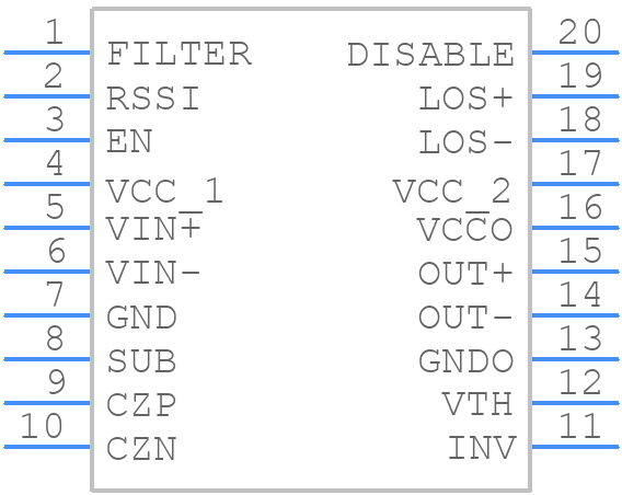 MAX3761EEP+ - Analog Devices - PCB symbol
