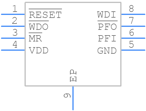 TPS3705-33DGN - Texas Instruments - PCB symbol