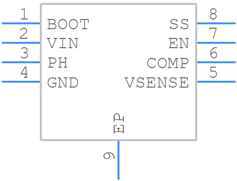 TPS54336ADDAR - Texas Instruments - PCB symbol