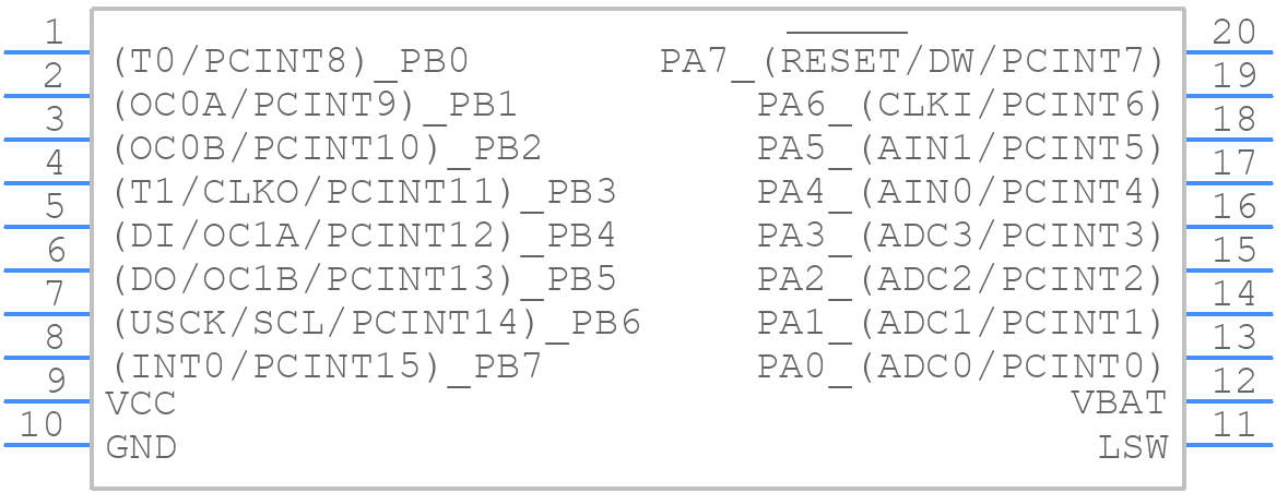 ATTINY43U-SU - Microchip - PCB symbol