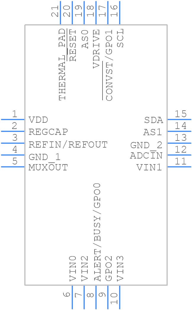 AD7091R-5BCPZ - Analog Devices - PCB symbol
