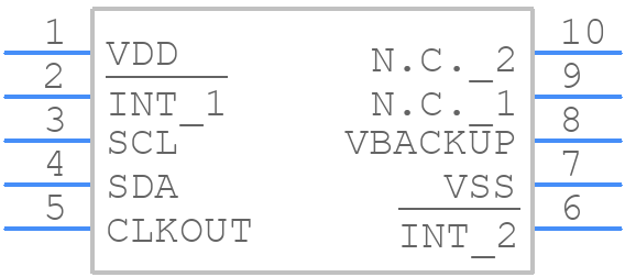 AB-RTCMC-32.768KHZ-B5ZE-S3-T - ABRACON - PCB symbol