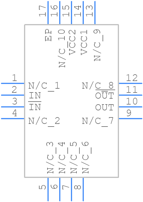 HMC492LP3ETR - Analog Devices - PCB symbol