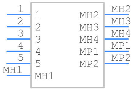 ZX62D-B-5PA5 - Hirose - PCB symbol