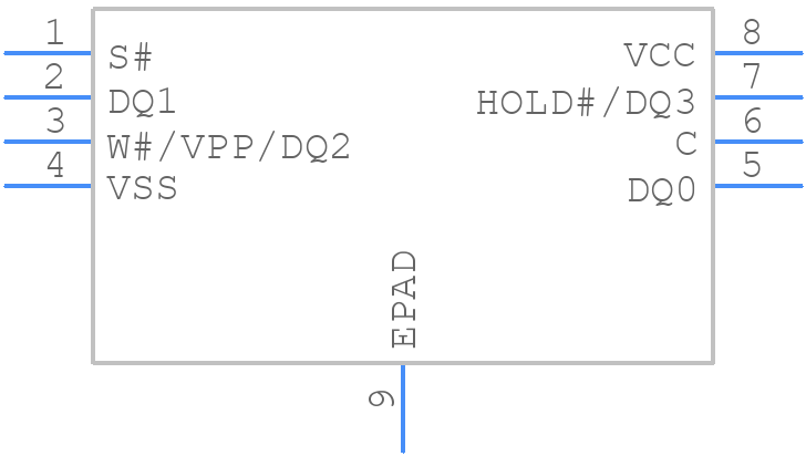 N25Q032A13EF640E - Micron - PCB symbol