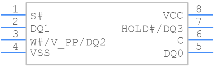 N25Q064A13ESE40F - Micron - PCB symbol