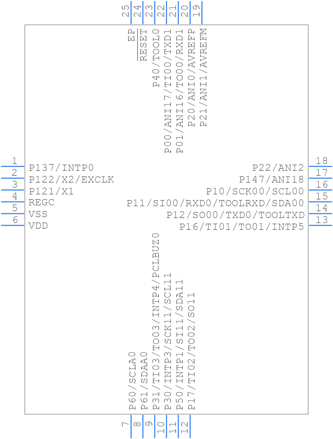 R5F1007EANA#U0 - Renesas Electronics - PCB symbol
