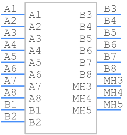 GSGX-NS7-288-457 - Kycon - PCB symbol