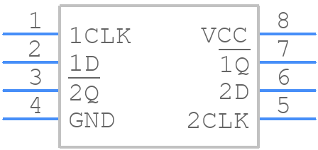 SN74AUP2G80DCUR - Texas Instruments - PCB symbol