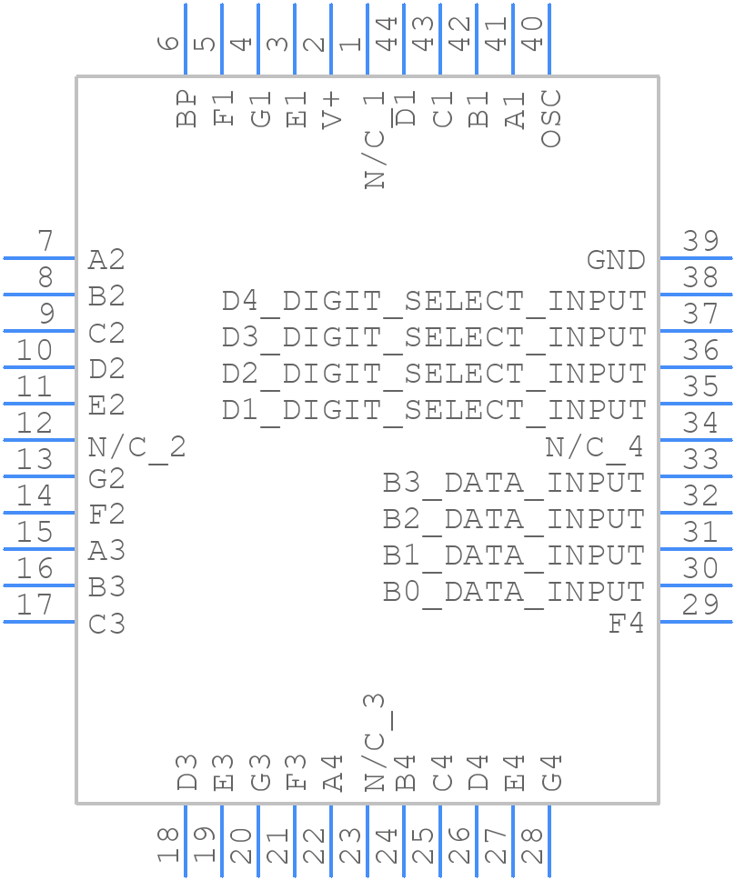 ICM7211AMIQH+D - Analog Devices - PCB symbol
