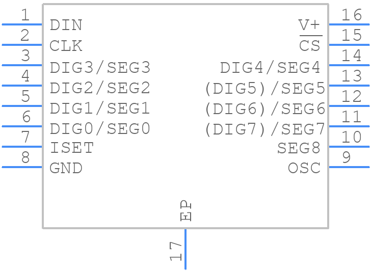 MAX6950CEE+ - Analog Devices - PCB symbol