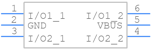 USBLC6-2SC6Y - STMicroelectronics - PCB symbol