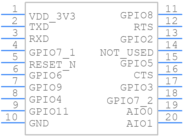 RN42XVP-I/RM - Microchip - PCB symbol