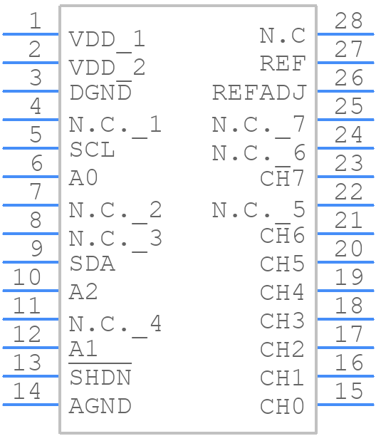 MAX127AEAI+ - Analog Devices - PCB symbol