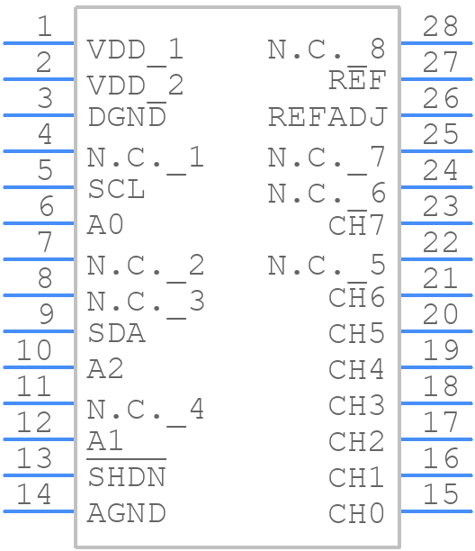 MAX128BEAI+ - Analog Devices - PCB symbol