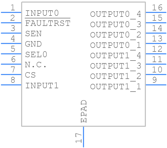 VND7E040AJ - STMicroelectronics - PCB symbol