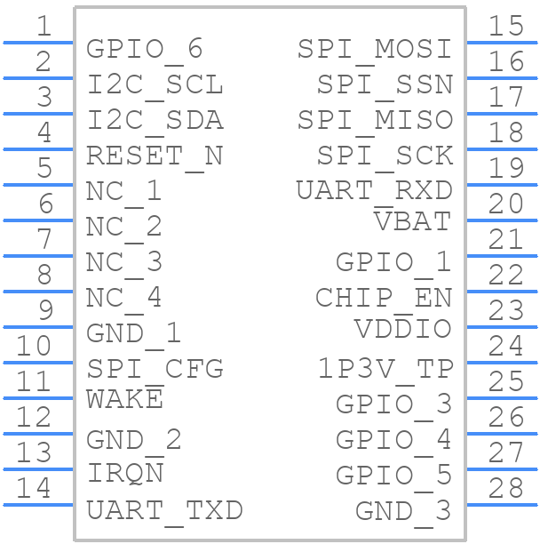 ATWINC1510-MR210UB - Microchip - PCB symbol