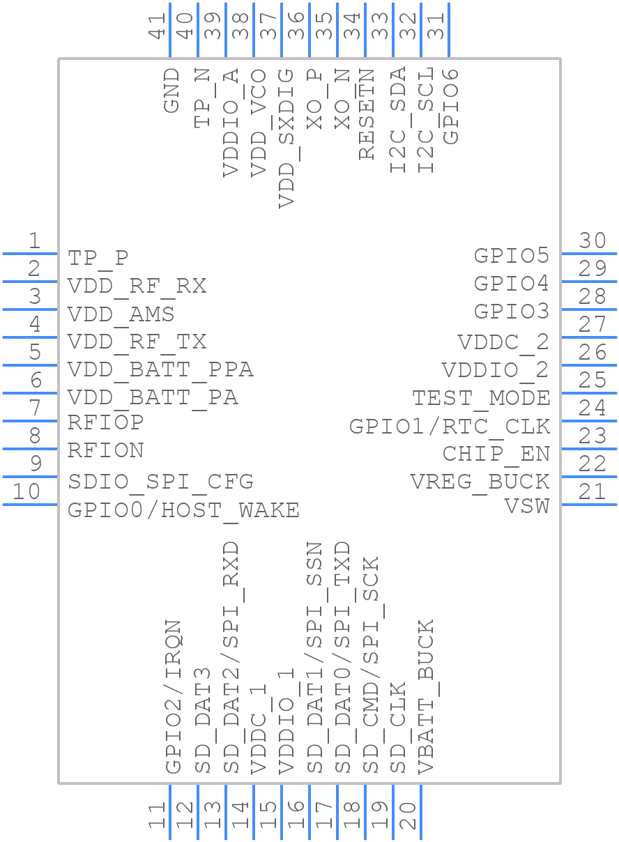 ATWINC1500B-MU-T - Microchip - PCB symbol