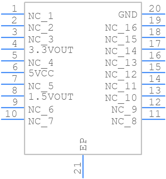 TPPM0111DWP - Texas Instruments - PCB symbol