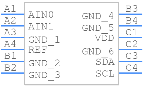 MAX11647EWC+T - Analog Devices - PCB symbol