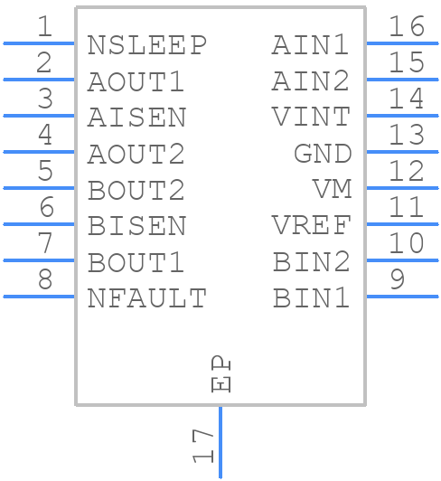 DRV8848PWPR - Texas Instruments - PCB symbol