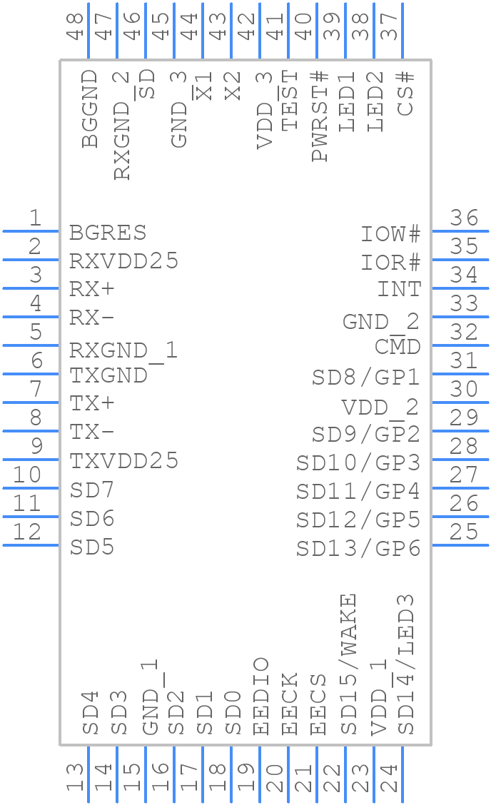 DM9000AEP - DAVICOM - PCB symbol