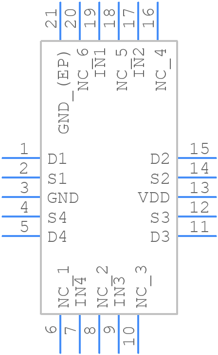 ADG781BCPZ - Analog Devices - PCB symbol