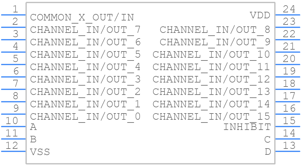 CD4067BPW - Texas Instruments - PCB symbol