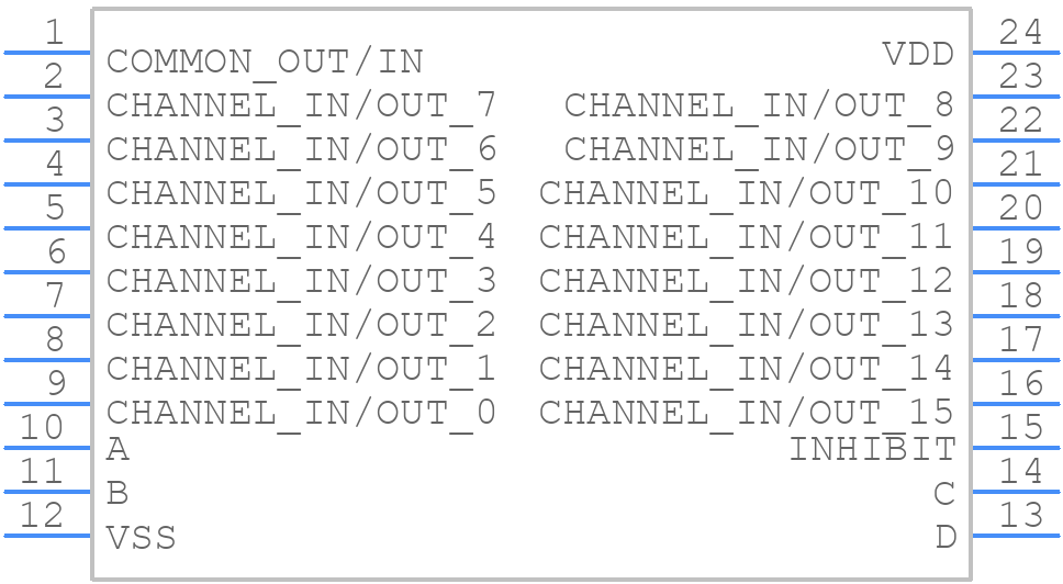 CD4067BE - Texas Instruments - PCB symbol