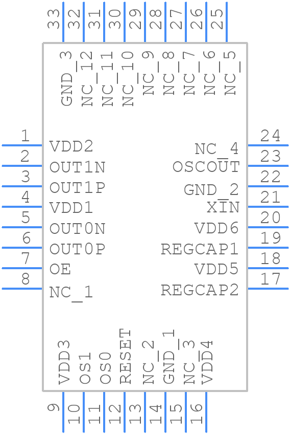 CDCM9102RHBT - Texas Instruments - PCB symbol