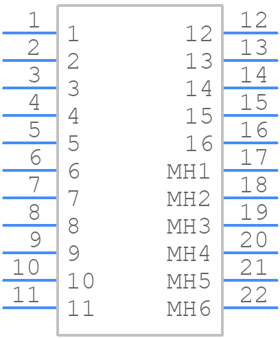 MX34R16HF4T - JAE - PCB symbol