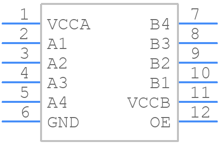 TXB0304RUTR - Texas Instruments - PCB symbol